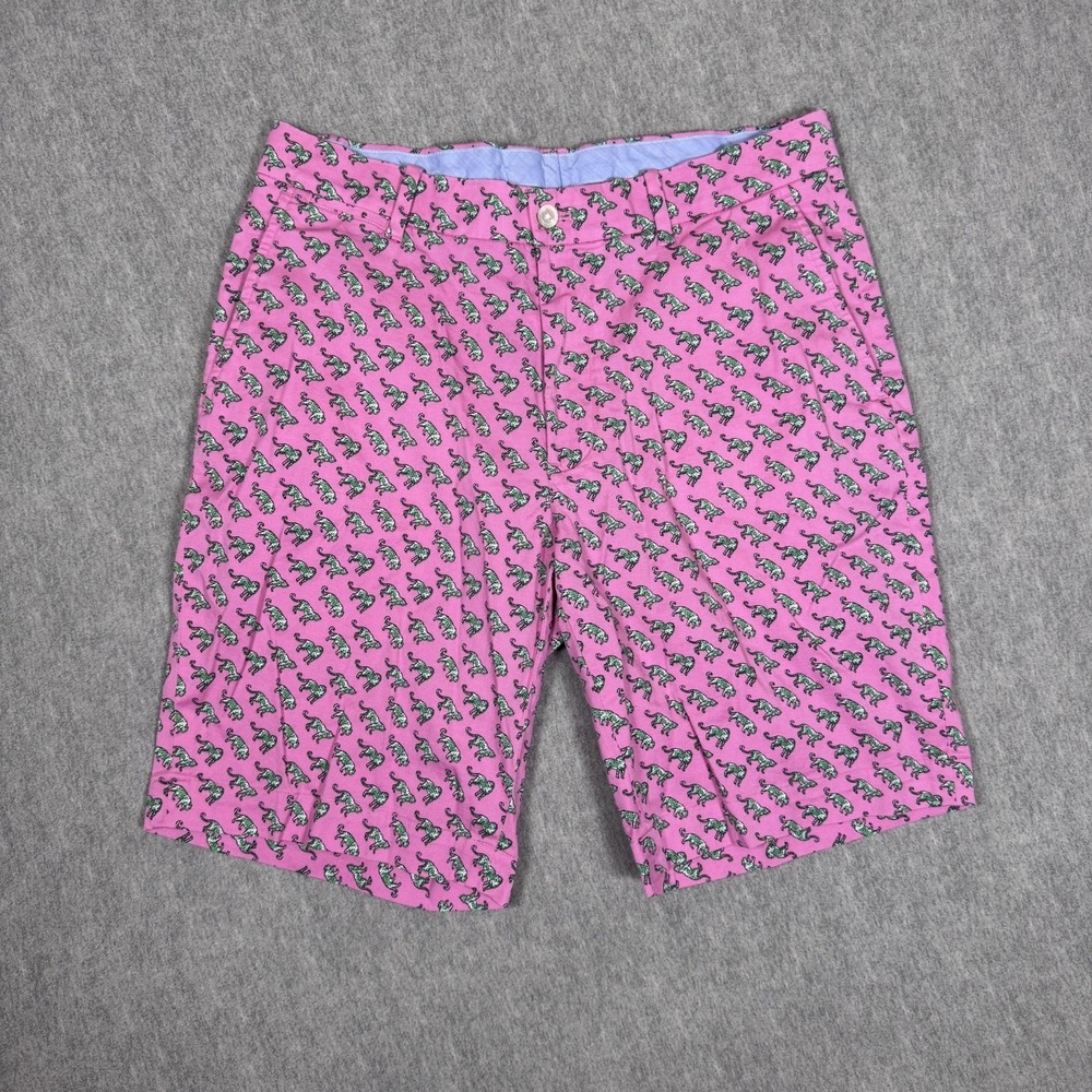 POLO GOLF RALPH LAUREN Shorts Mens 32 Pink Leopard Cheetah Animal Print Cotton